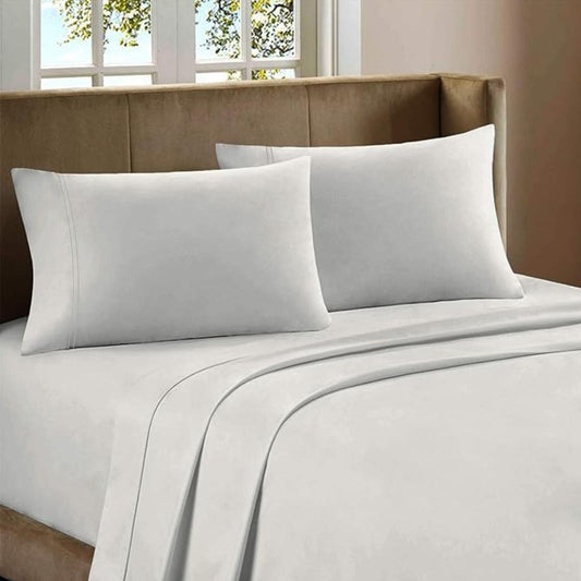 Bed Bundle Sets Plain Fitted (Queen, King, Super King) with Free Cushion Cover (Random Design)