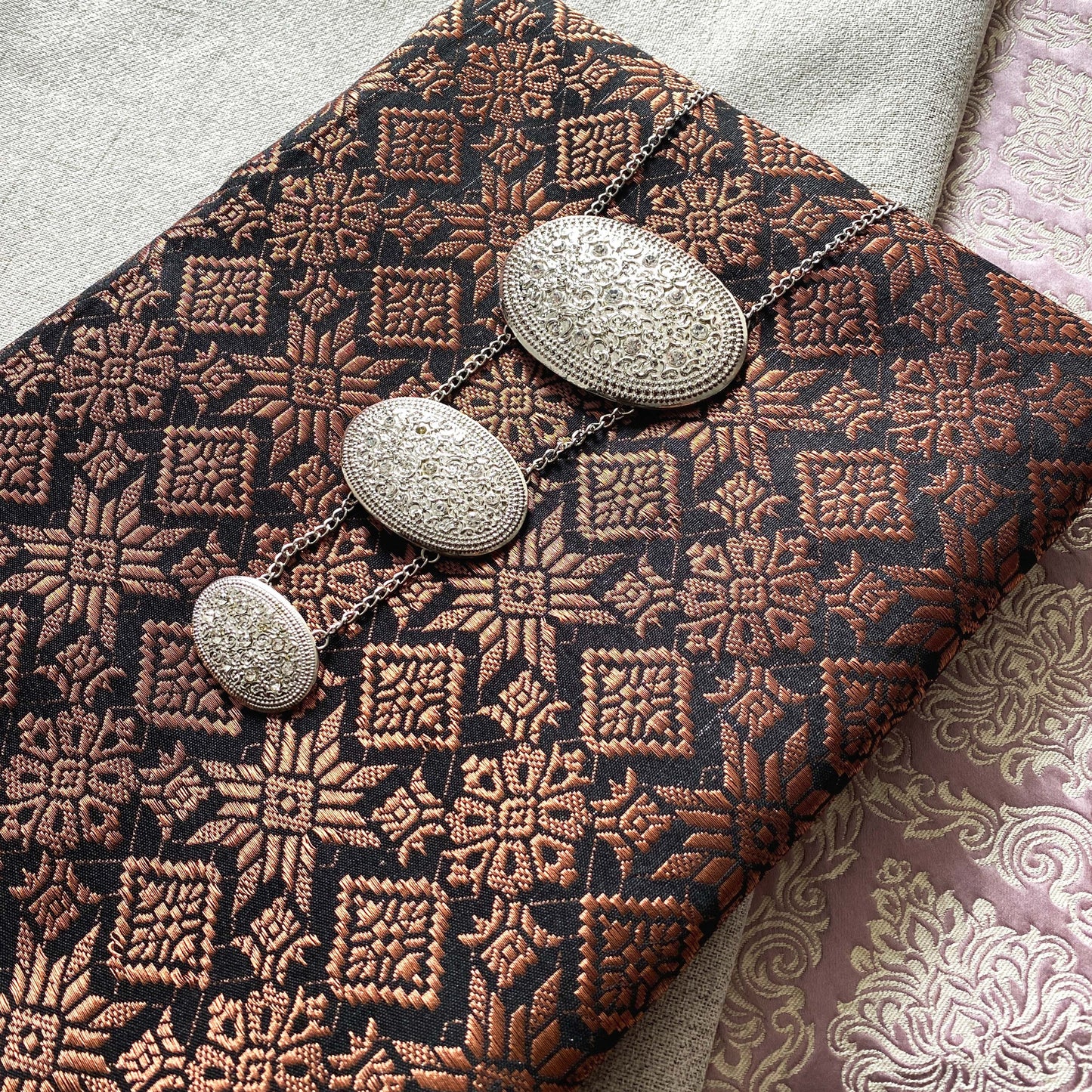 KAIN SONGKET METALLIC SERI ANGGUN BIDANG 44'' METER TERBUKA 