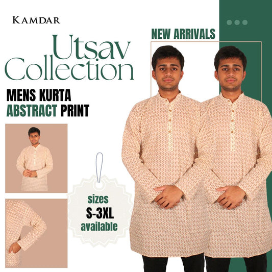 Abstract Print Men's Kurta