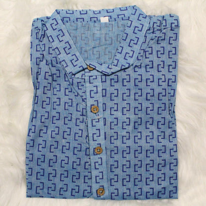 Abstract Print Men's Kurta