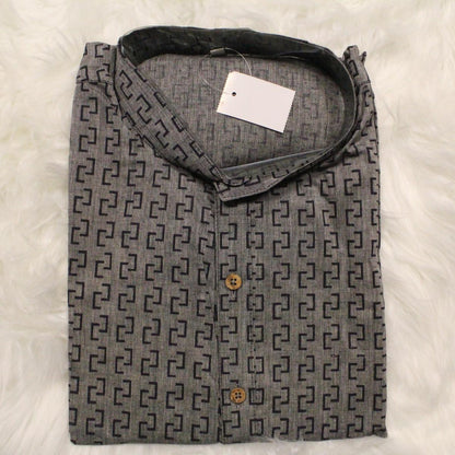 Abstract Print Men's Kurta