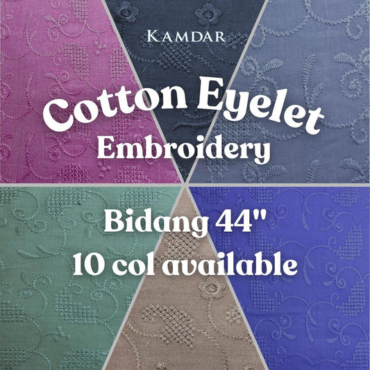 Cross Stitch with Cambric Embroidery 44"