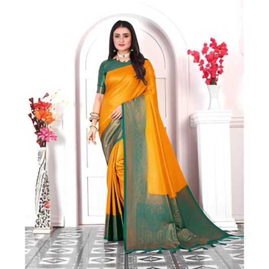 Softy Copper Devi with Tassels Saree