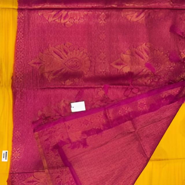 Softy Copper Devi with Tassels Saree