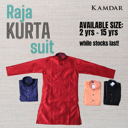 KAMDAR Raja Kurta Set Kurta Kanak-kanak dengan Seluar Kurta Etnik Piyama untuk Kanak-kanak Lelaki, Pakaian Etnik India Mampu Milik Poliester Kurta Budak Murah Baju Deepavali Fesyen Selesa