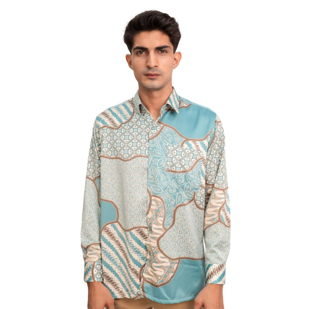 Men Batik Long Sleeve Shirt