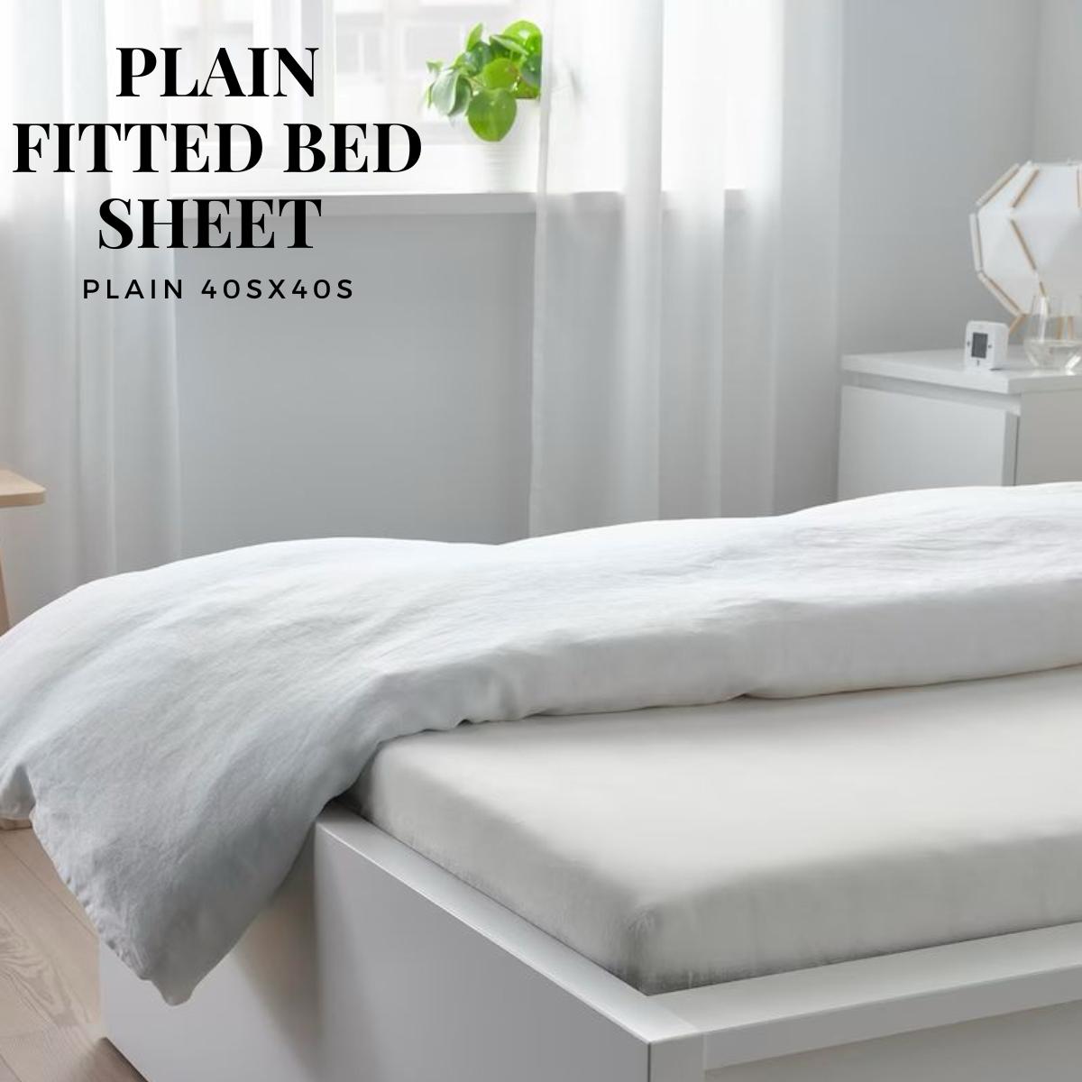 Plain Fitted Bed Sheet T200