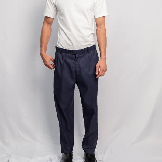 Men Regular Fit Slack in Navy
