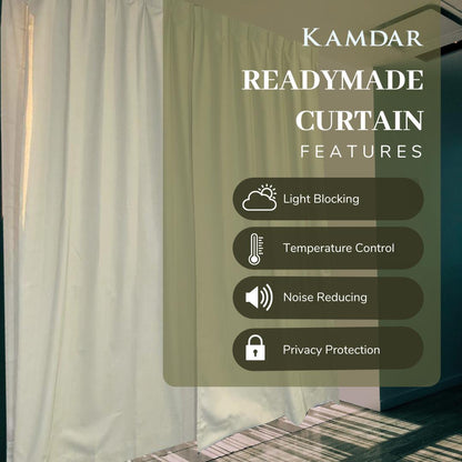 KAMDAR French Pleat Timbul Timbul Timbul Langsir Sedia Buatan Kelengkapan Rumah Segera Langsir Tirai Tingkap Tebal 80% Blackout 90% Kalis Bunyi Kalis Habuk &amp; Tahan Kotoran Langsir &amp; Bidai Lembut