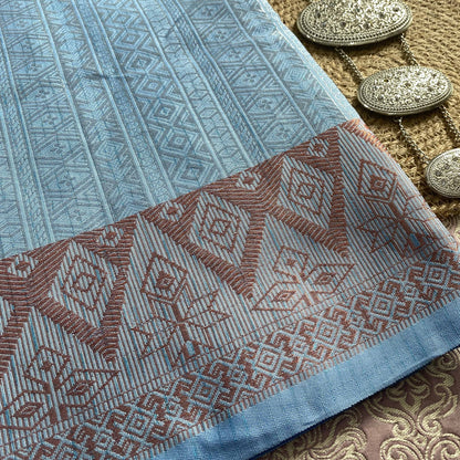 Kain Songket Metallic Geometric Bidang 44" Open Meter 