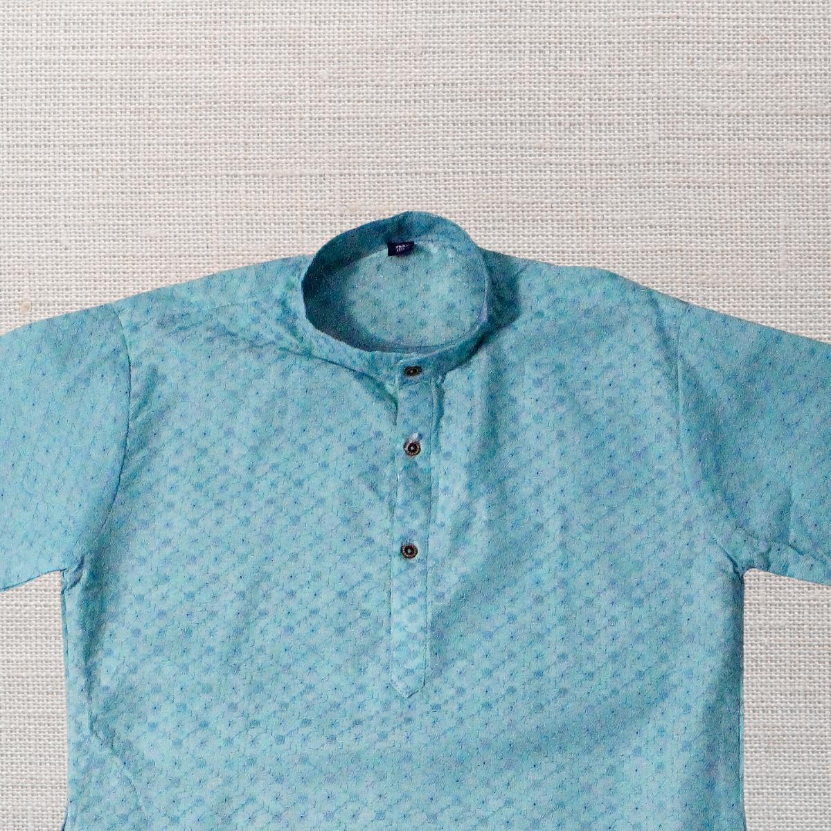 KAMDAR Aryan Kurta Set Kurta Kanak-kanak dengan Seluar Kurta Etnik Piyama untuk Lelaki, Pakaian Etnik India Mampu Milik Kapas Kurta Budak Murah Baju Deepavali Fesyen Selesa