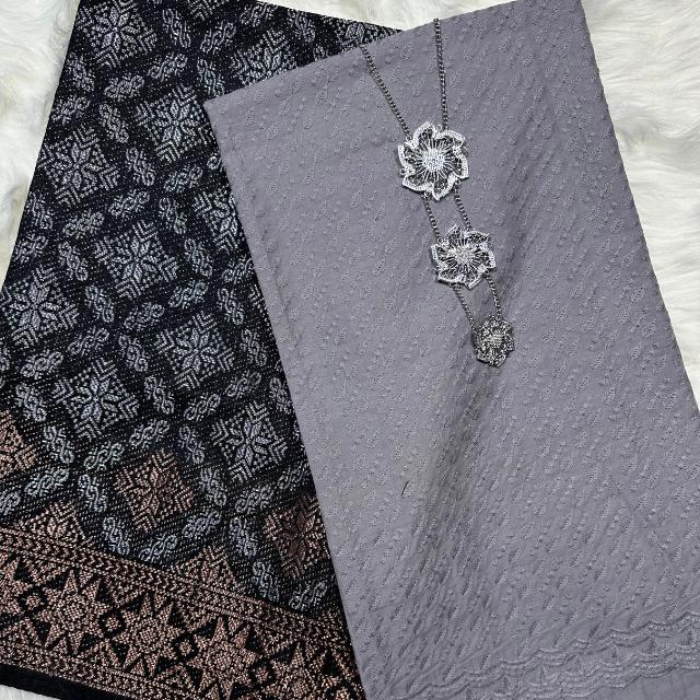 Songket + Set Combo Sulaman Cotton/Meter Terbuka 