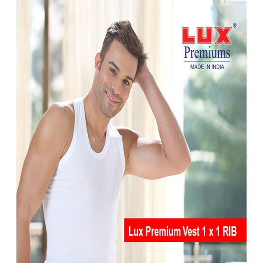 Lux Cozi Men Innerwear Vest White 1pc/Pack