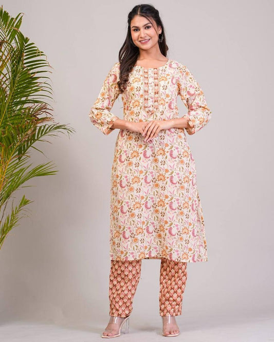 Kamya Premium Cotton Kurti with Dupatta