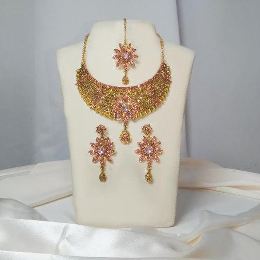 Barang Kemas Set Kalung KAMDAR untuk Pakaian Wanita untuk Majlis Perayaan, Barang Kemas Kostum, Fesyen Deepavali