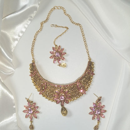 Barang Kemas Set Kalung KAMDAR untuk Pakaian Wanita untuk Majlis Perayaan, Barang Kemas Kostum, Fesyen Deepavali