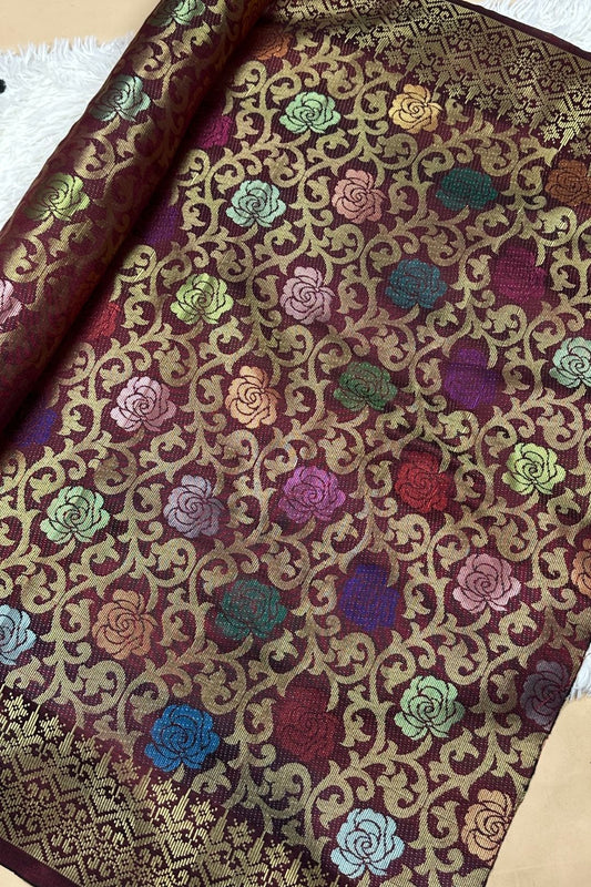 Rose Garden Metallic Songket 44"