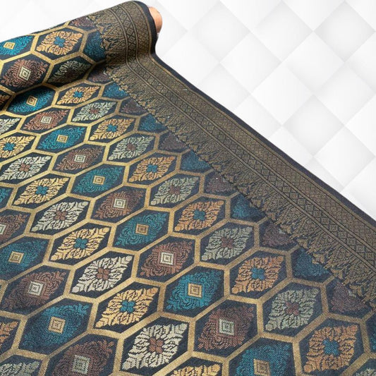 Honeycomb Metallic Songket 44"