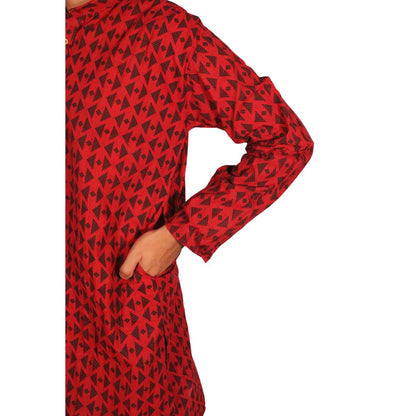 Triangle Print Men's Kurta