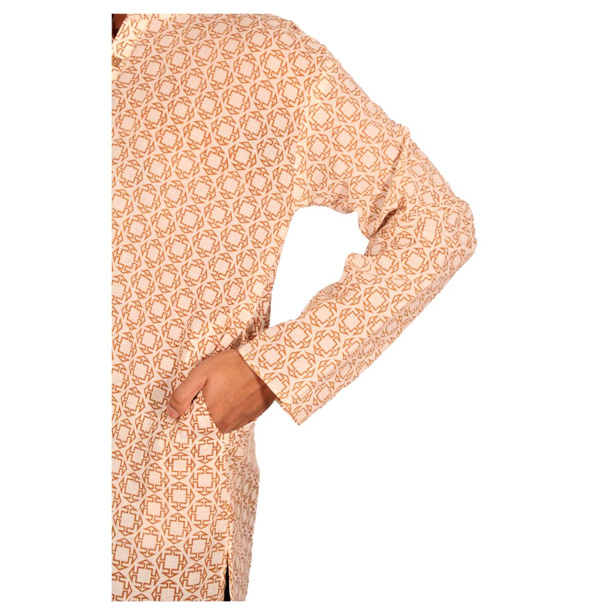 Arrow Square Print Men's Kurta