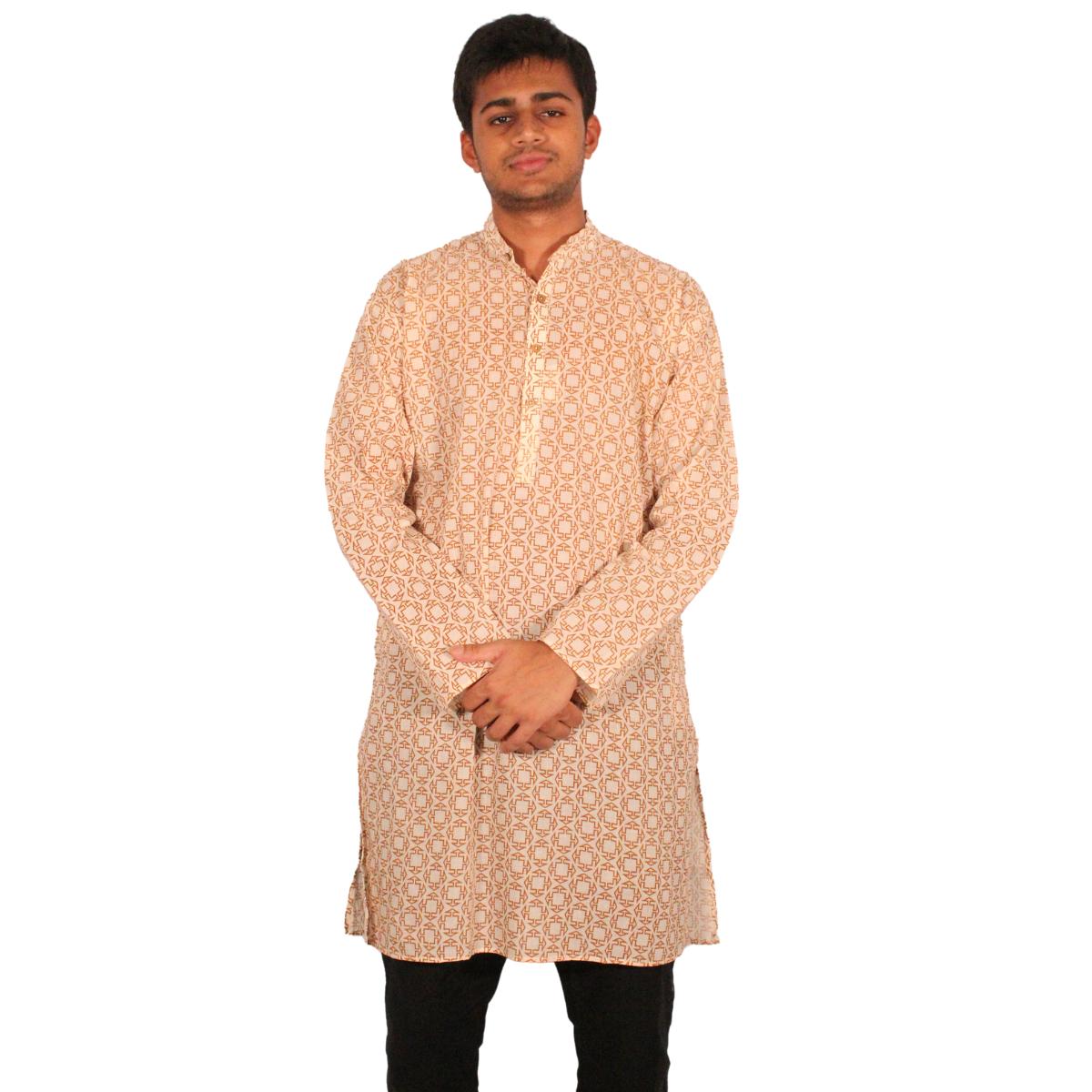Arrow Square Print Men's Kurta