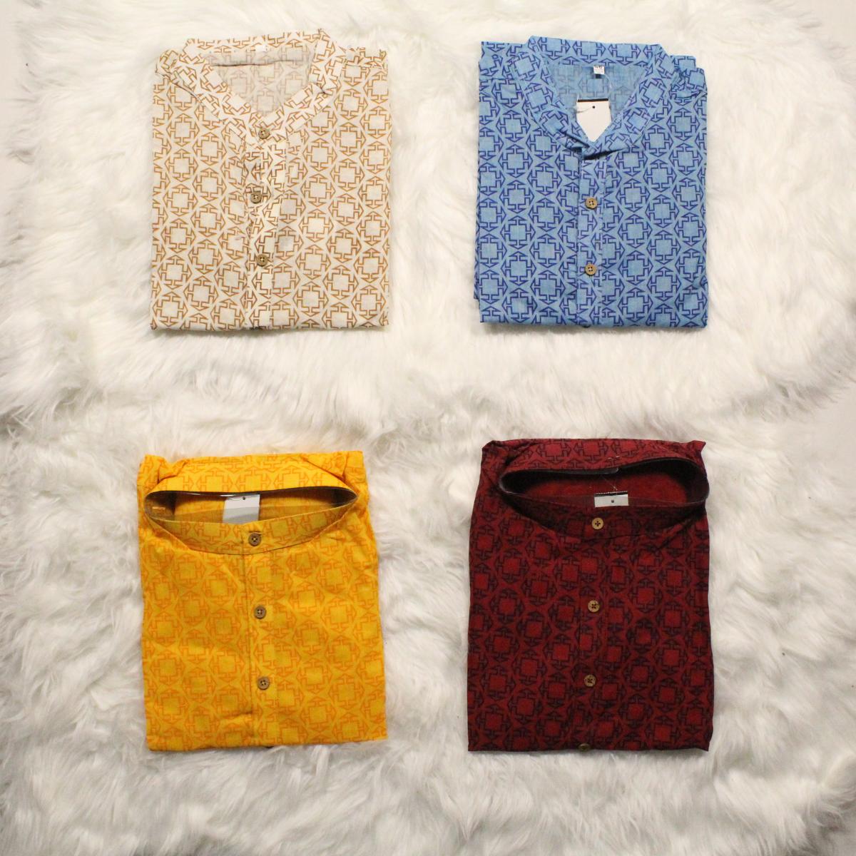 Arrow Square Print Men's Kurta