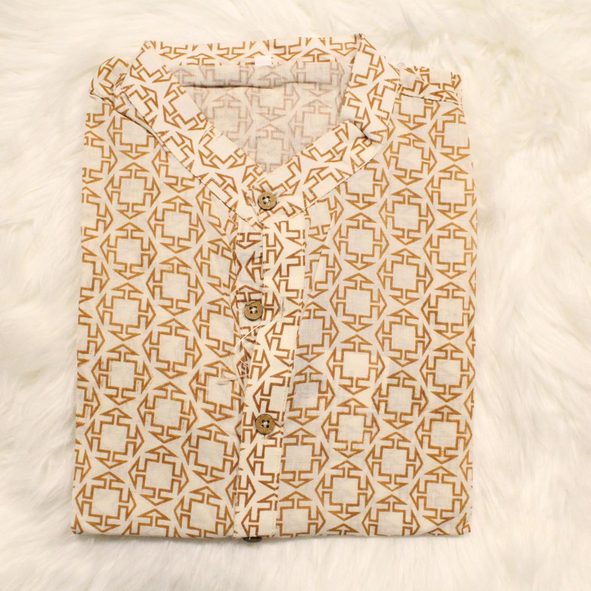 Arrow Square Print Men's Kurta