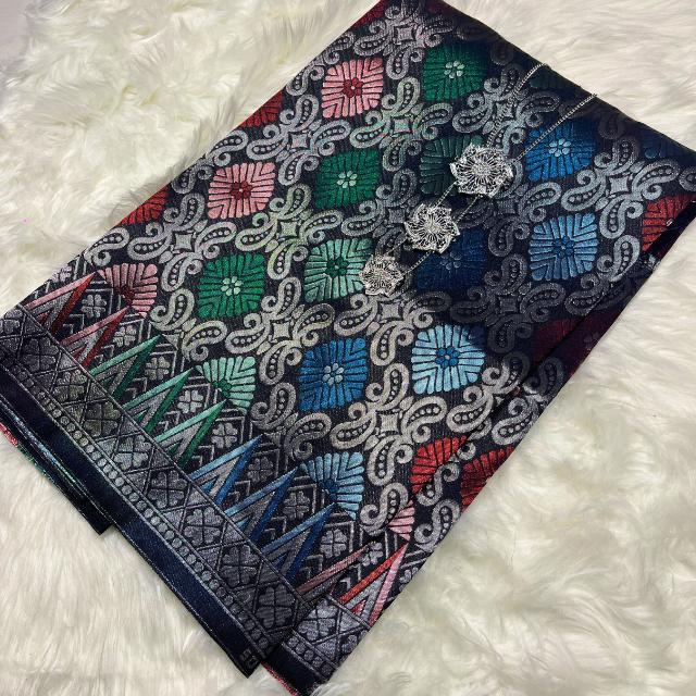 Teratai Perak Metallic Songket 44"