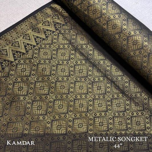 Pusaka Desa Metallic Songket 44"