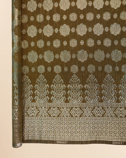 Cyberpunk Gold Metallic Songket 44"