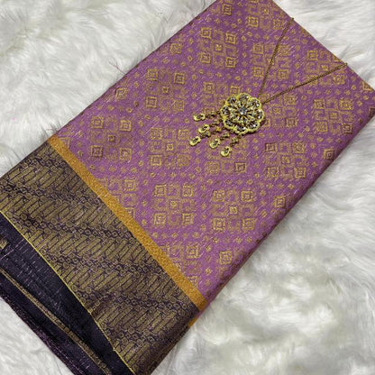 Berlian Emas Metallic Songket 44"