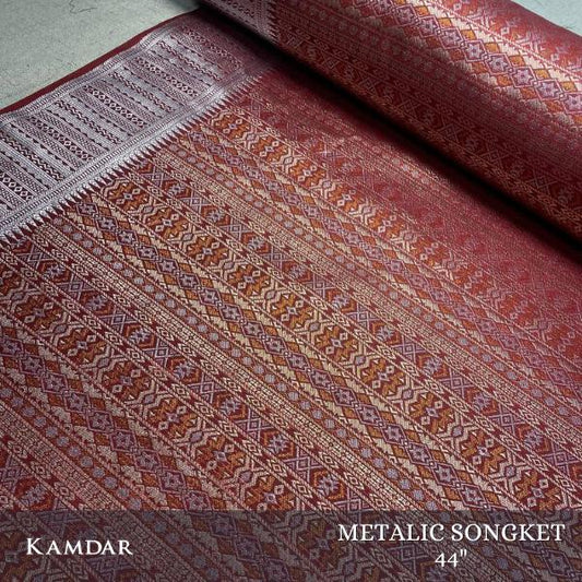 Multicolour Metallic Songket 44'"