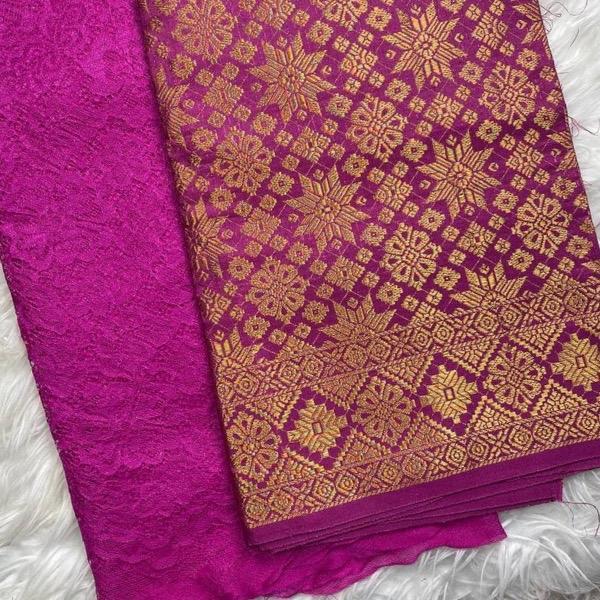 Vienna Lace Embroidery & Metallic Songket Combo