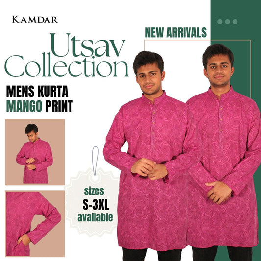 Mango Print Men's Kurta