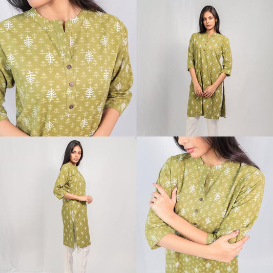 Utsav Cotton Abstract Kurti Top
