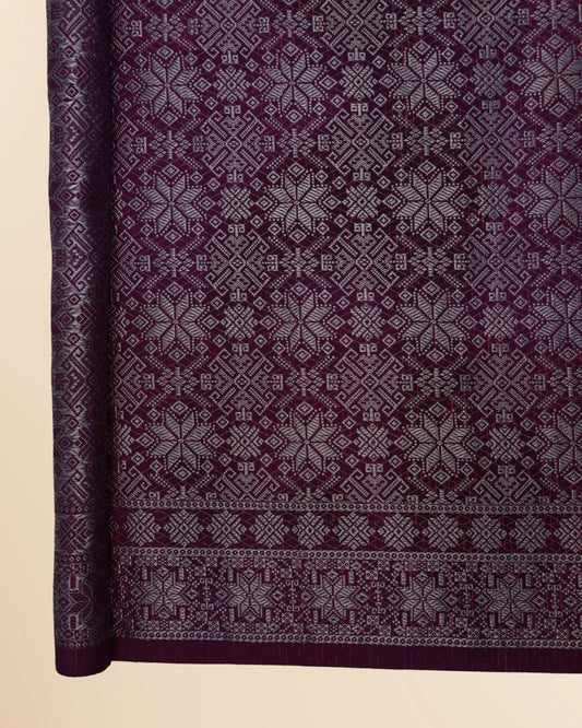 Metallic Silver Songket 44"