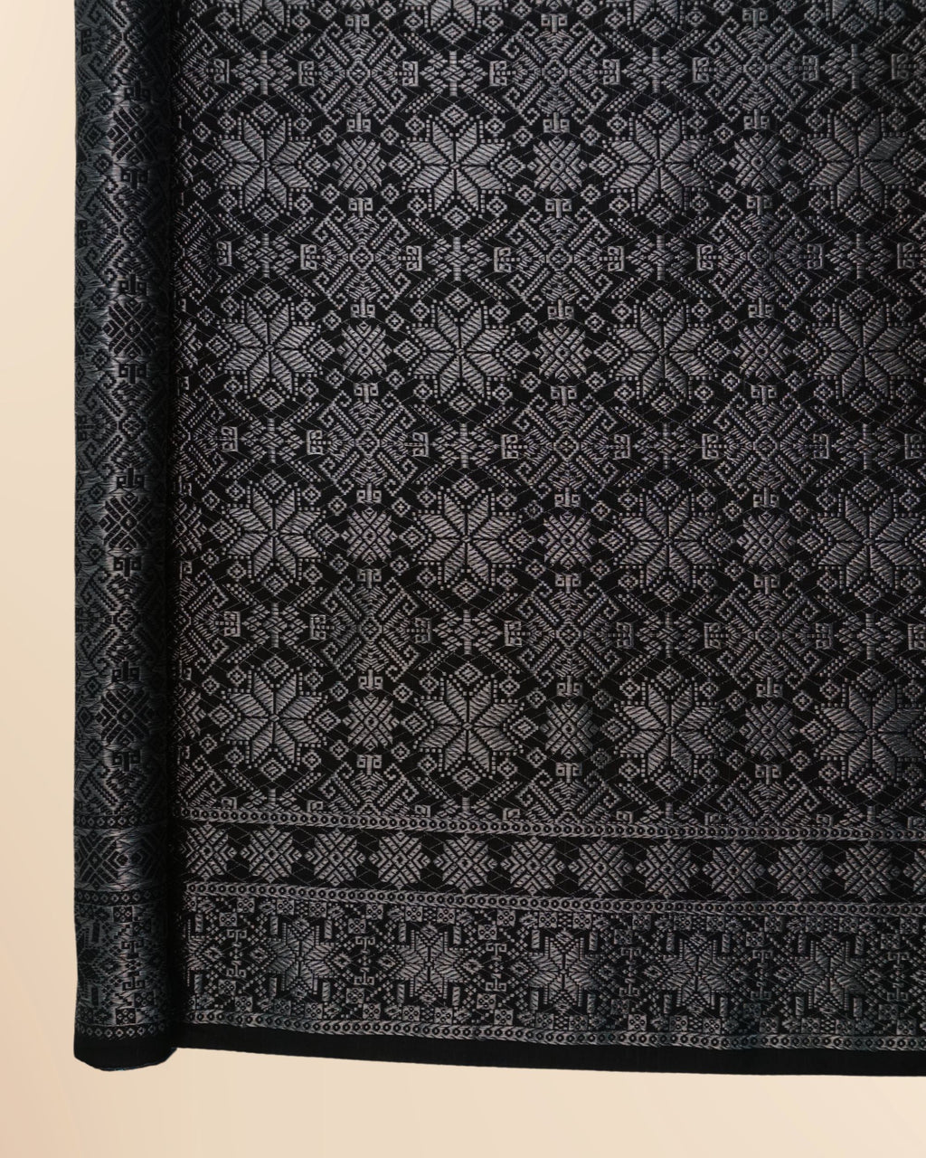 Metallic Silver Songket 44"