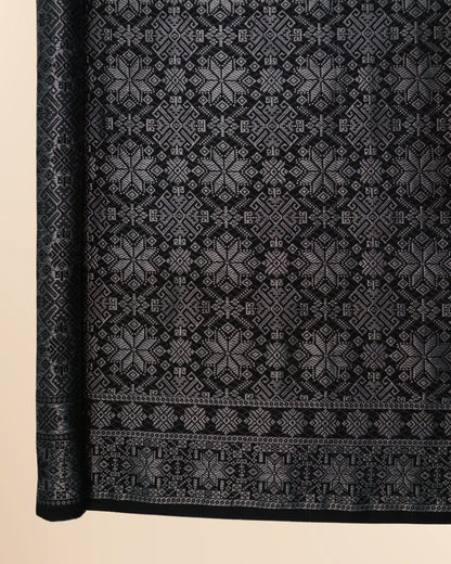 Metallic Silver Songket 44"