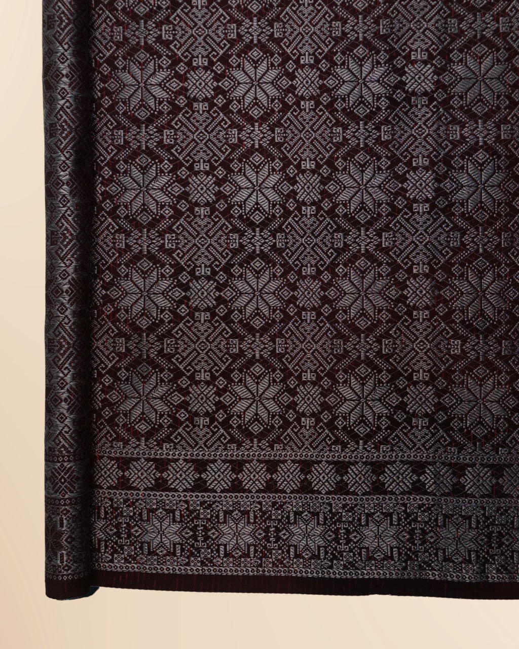 Metallic Silver Songket 44"