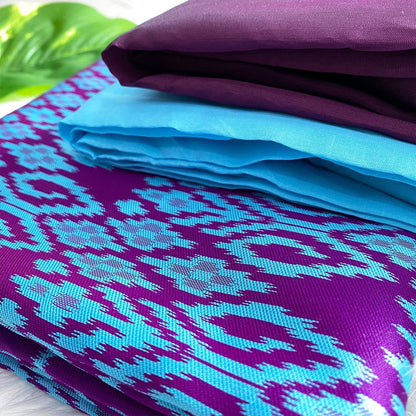 Plain Taffeta with Matching Parrish Jacquard Combo Set
