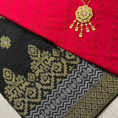 Bunga Tabur Songket and Mix Cotton Embroidery Combo Set