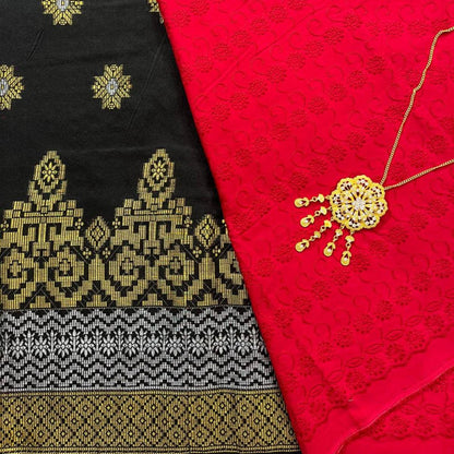 Bunga Tabur Songket and Mix Cotton Embroidery Combo Set