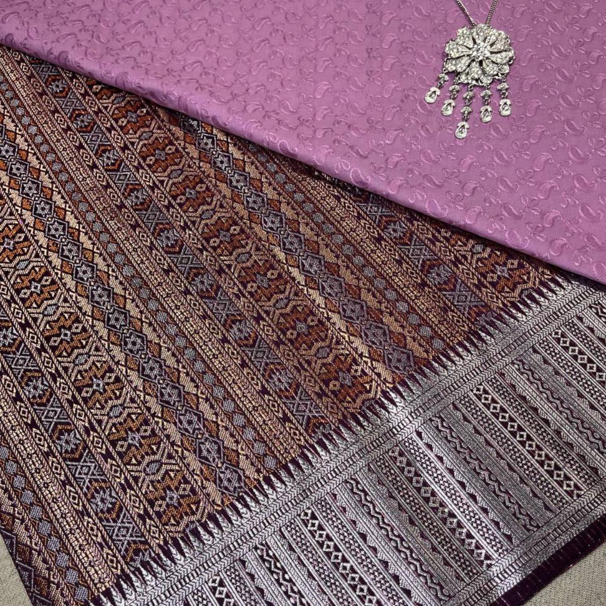 Fusion Jalur Songket and Mix Cotton Embroidery Combo Set