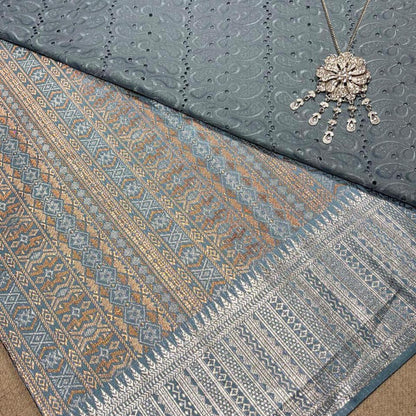 Fusion Jalur Songket and Mix Cotton Embroidery Combo Set
