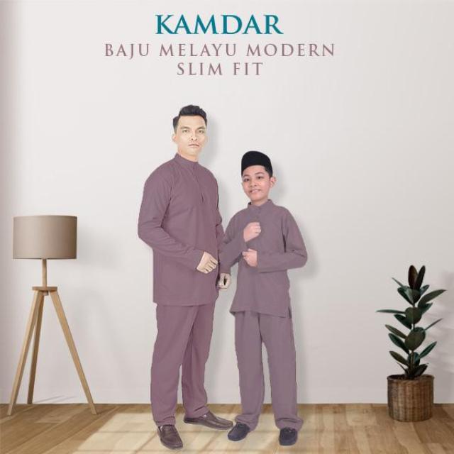 Mikail Baju Melayu Modern Slim Fit Sedondon Kain Toyobo Cotton (FREE SAMPIN) Baju Melayu Raya untuk Ayah & Anak 2025