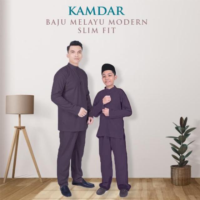 Mikail Baju Melayu Modern Slim Fit Sedondon Kain Toyobo Cotton (FREE SAMPIN) Baju Melayu Raya untuk Ayah & Anak Lelalki 2025