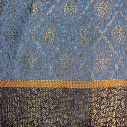 Pastel Border Songket with Mix Cotton Embroidery Combo Set