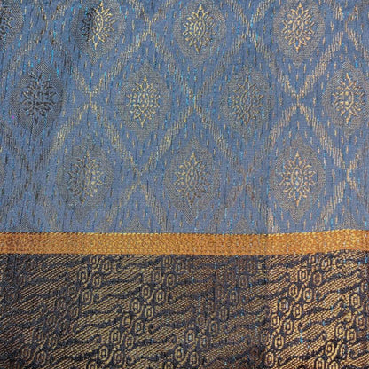 Pastel Border Songket with Mix Cotton Embroidery Combo Set
