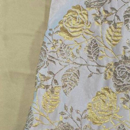 Larosa Floral Brocade Jacquard with Walter Italian Plain Satin Combo Set