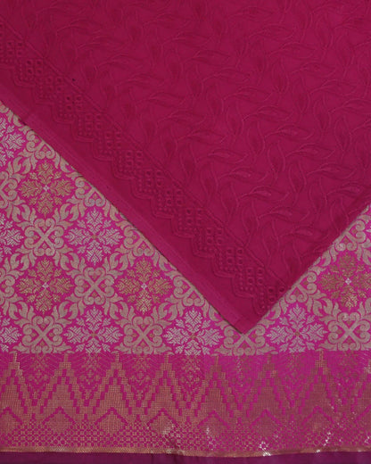 Embroidery Satin with Jacquard Combo Set